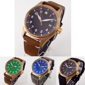 Reloj de piloto de buceo para hombre NH35 cristal de zafiro CUSN8 bronce liso 200M impermeable - Imagen 1 de 16