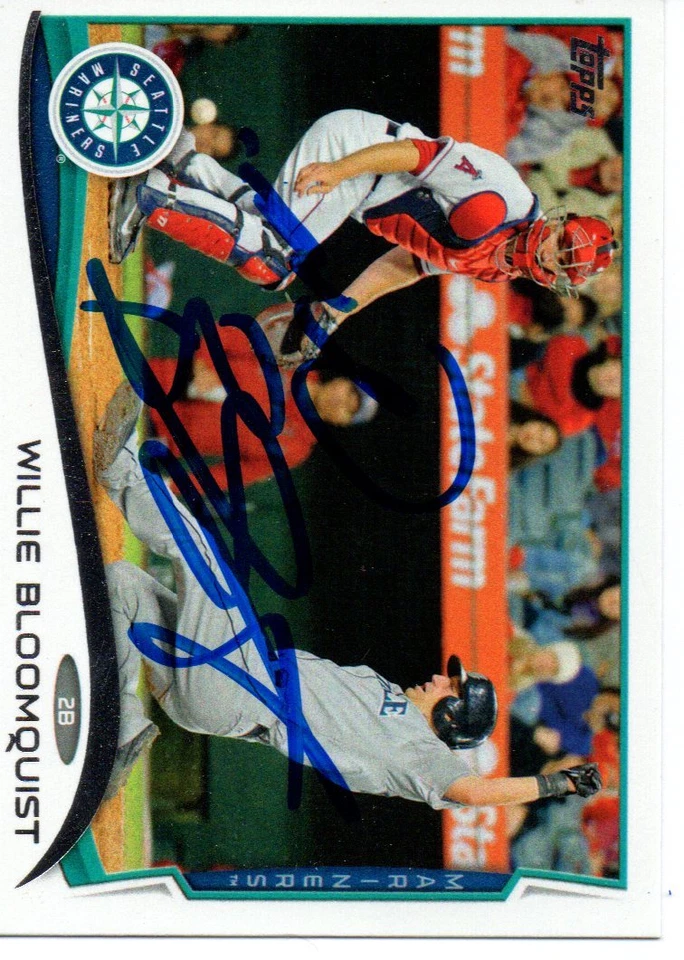 Willie Bloomquist Seattle Mariners 2014 Topps Update Signed Card - Image 1 of 1