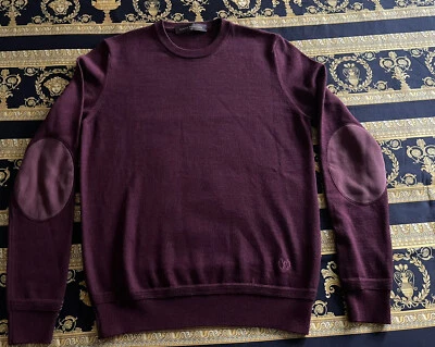 SUÉTER PARCHE CODO TEJIDO LANA SEDA LOUIS VUITTON 100% AUTÉNTICO Talla S Foto 1 de 4