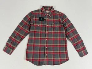 FILSON VINTAGE FLANNEL WORK SHIRT GRAY/RED/MULTI PLAID M NWT - Picture 1 of 14