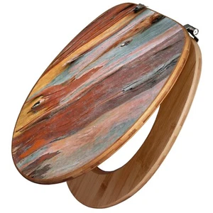 WC-Sitz Bambus Holz Toilettendeckel banjado Klobrille Klodeckel Motiv Wood - Bild 1 von 10