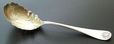 ANTIQUE VICTORIAN BERRY SERVING SPOON FLORALS IN BOWL UNMARKED