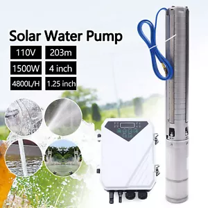 4" 2 HP Solar Water Pump Submersible MPPT Controller Kit DC 110V Deep Well Pump - Picture 1 of 10