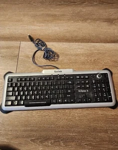 Saitek Eclipse II Model KU-0603 Black/Silver USB Gaming Keyboard PK02AU Tested - Picture 1 of 3
