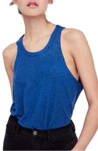 EUC Free People We the Free Coziest Swing Tank Blue Boho Revolve SZ XS - Picture 1 of 9