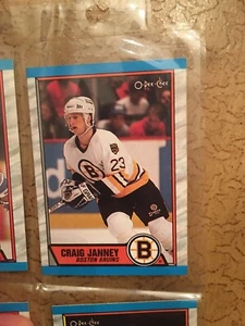 1989-90 O-PEE-CHEE CRAIG JANNEY RC BOSTON BRUINS #190 - Picture 1 of 2