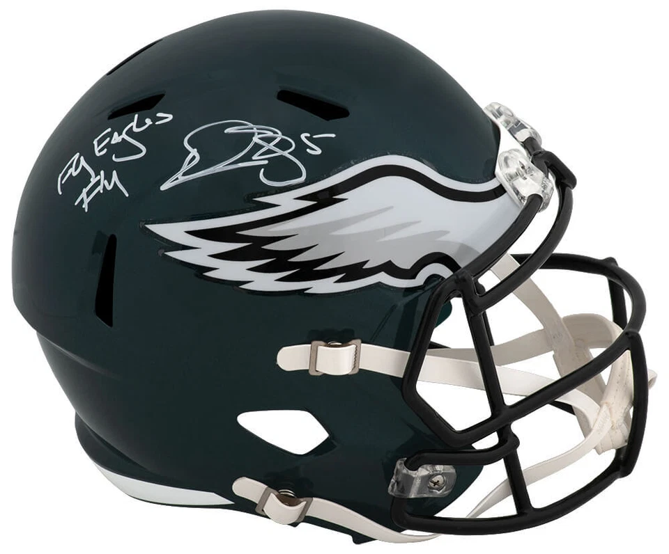 Шлем с автографом Донована Макнабба из Eagles Riddel F/S Rep с Fly Eagles - (SCHWARTZ COA) - Изображение 1 из 1