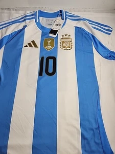 Adidas FIFA World Cup 2022 Argentina Home Soccer Jersey Messi 10 Size XL NWT - Picture 1 of 11
