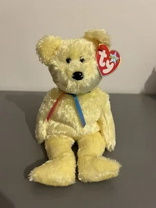 Ty Beanie Babies 2002 Sherbet Yellow Bear (A2) - Picture 1 of 4