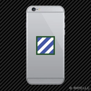 US Army 3rd Infantry Division Patch Cell Phone Sticker Diecut Decal - Photo 1 sur 1