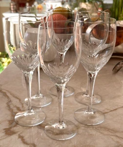 6 Pc Orrefors Prelude Claret Wine Glasses Goblets Stemware: STUNNING! - Picture 1 of 8