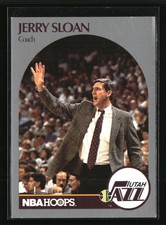 Jerry Sloan 1990 Hoops Team Night Utah Jazz #330  Basketball Card