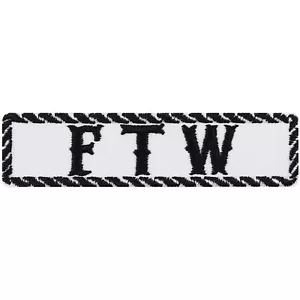 Aufnäher: FTW BIKER Aufbügler Rocker Patch/Flicken/Bügelbild/Applikation - Bild 1 von 4