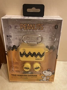 PEANUTS Snoopy Charlie brązowe bezprzewodowe słuchawki douszne Bluetooth fabrycznie nowe! Przedmiot kolekcjonerski - Zdjęcie 1 z 5