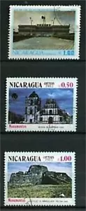 LOT DE TIMBRES OBLITERES MONUMENTS - NICARAGUA - Photo 1/1