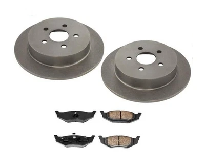 Rotores de freno traseros y pastillas de freno para Chrysler PT Cruiser 2001 2003 2004 2005 2007 Foto 1 de 4