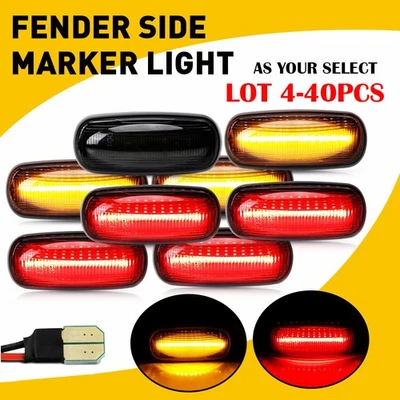 4-40PC For 03-09 Dodge Ram 2500HD 3500HD LED Fender Side Marker Lights Smoke EXC - Image 1 of 4