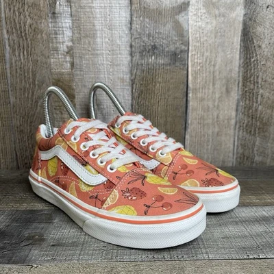 Zapatillas informales de skateboarding Big Kids Vans Old Stool naranja fruta talla 2,5 Y Foto 1 de 4