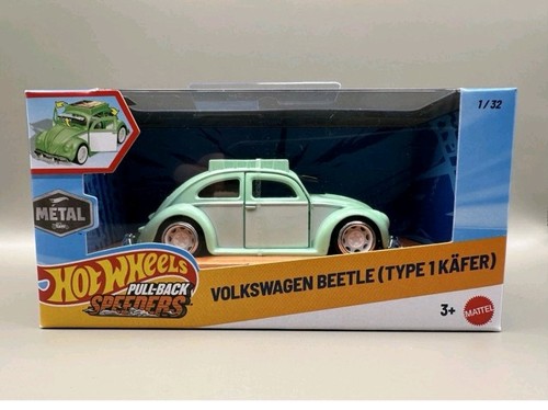 Hot Wheels Volkswagen Beetle Type 1 Käfer Pull Back Speeders 1:32