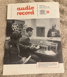 AUDIO RECORD VOL 13 NO. 1 1957 RECORDING MAGAZINE DICTET BUTOBA FLYING SAUCER - Picture 1 of 8