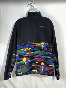 Marmot Fleece Jacket Men Large Multicolor Camping Rocklin Pride 1/2 Zip Pullover - Picture 1 of 8