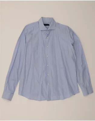 Camisa TRUSSARDI Hombre Talla 43 17 XL Azul Algodón DH02 Foto 1 de 3