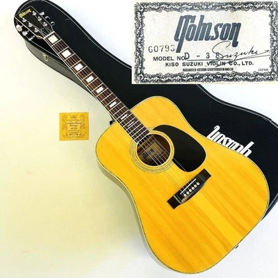 Rare Guitare Acoustique Tomson D-38 Japon Vintage Kiso Suzuki - Photo 1/4