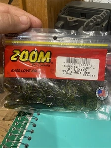 Zoom Lizard Model 002 Fishing Bait Soft Plastic 6" 9 Pack - Picture 1 of 2