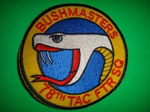 US Air Force 78th Tactical Fighter Squadron BUSHMASTERS Patch - Picture 1 of 3