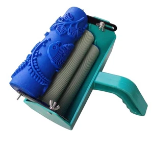 Patterned Paint Roller Decorative, 7 Inch Texture Rubber Roller with Painting... - Picture 1 of 7