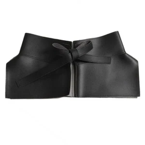Women Adjustable Skirt Belt Leather Peplum Cincher Belt Wide Waistband Girdle - Zdjęcie 1 z 8