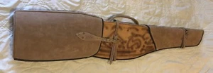Mexican Handmade Tooled Leather Rifle Shotgun Gun Case Adjustable 50” - Picture 1 of 10