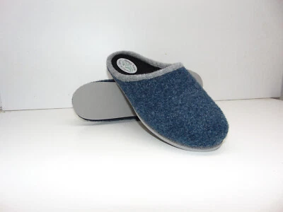 + Erzgebirge, Qualität,  Filzpantoffeln, blau, superleicht, in Größen 41 bis 48, - Bild 1 von 4