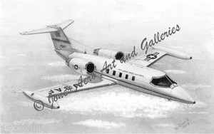 C-21A Learjet Transport Giclee & Iris Open Edition Art Prints by Willie Jones Jr - Picture 1 of 2