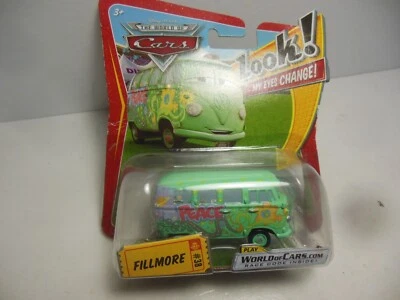 Disney World Cars Lenticular Eyes Change Fillmore Die Cast Toy #38 Sealed VW Bus - Image 1 of 4