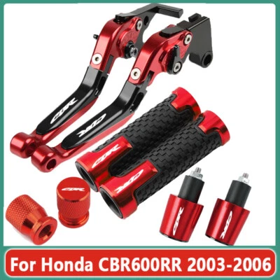 New CNC Handle Grips Cap Brake Clutch Levers Sets For Honda CBR600RR 2003-2006 - Imagem 1 de 4