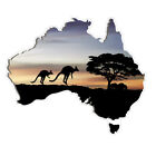 380mm Australia-Map-sticker-with-kangaroo-sunset- for Motorhome, boat, truck, ca