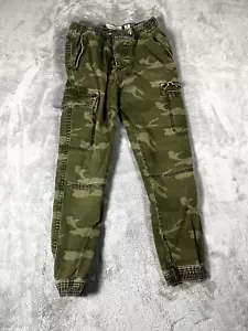Abercrombie Fitch Camo Cargo Pants Medium Y2K Tapered Ankle Military Street - Picture 1 of 14
