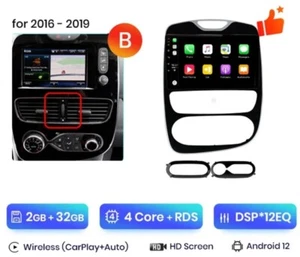 RADIO 2 DIN ANDROID PER RENAULT CLIO 4 BLUETOOTH USB MIRROR LINK CARPLAY 2/32 - Foto 1 di 8