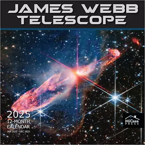 James Webb Teleskop 2025 Wandkalender - 12 Monate, 12" x 24" geöffnet - Bild 1 von 12