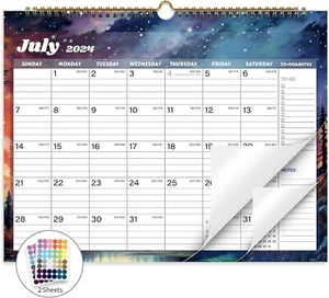 Calendar 2024-2025, 18 Months Wall Calendar July 2024 to Dec 2025 Calendar - Picture 1 of 5