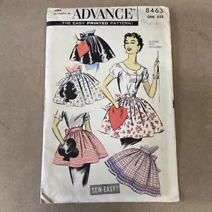 VTG Sewing Pattern Advance 8463 Apron Full One Size COMPLETE - Picture 1 of 5