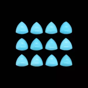 5 Pcs Synthetic Sleeping Beauty Turquoise Trillion Cabochon 10mm - 20mm Gemstone - Picture 1 of 6