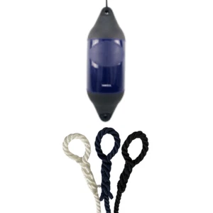 1 x HURRICANE Vortex Bootsfender: Navy PM07 - FREE SPLICED END 10MM ROPE - Bild 1 von 2