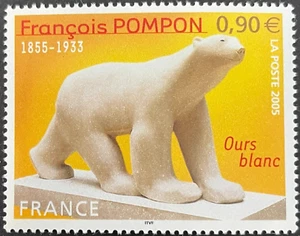 Briefmarke - FRANKREICH - Gemälde von POMPON - Weißer Bär - YT3806 - Neu ** - 2005 - Bild 1 von 1