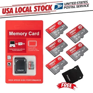 128GB 256GB Micro SD Card Memory Card TF Card Lot with Free Adapter High Speed - Picture 1 of 31