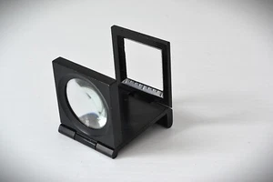 Lupa de visualización negativa probadora de lino plegable vintage 10X/lupa de metal y vidrio - Imagen 1 de 3
