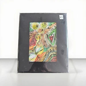 Hand Drawn Pen & Ink Art, Signed by Artist, Matted & Ready to Hang or Frame - Picture 1 of 6