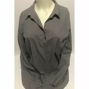 Worthington Women’s Gray Blouse LG Sleeve Size 16 - Picture 1 of 9