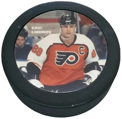 ERIC LINDROS PHILADELPHIA FLYERS NHL NHLPA FOTO RARA DISCO DE COLECCIÓN 🇨🇦 Foto 1 de 4